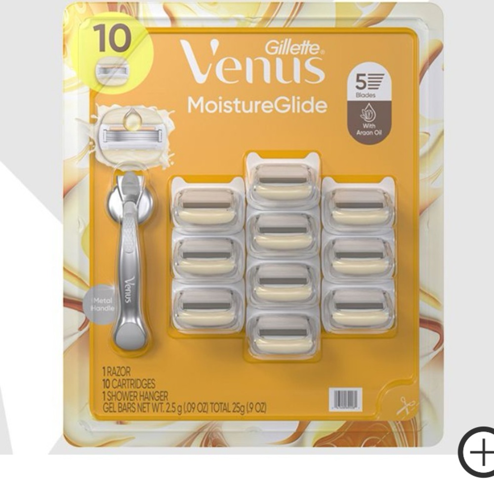 VENUS MoistureGlide Razor Set with Silver Handle